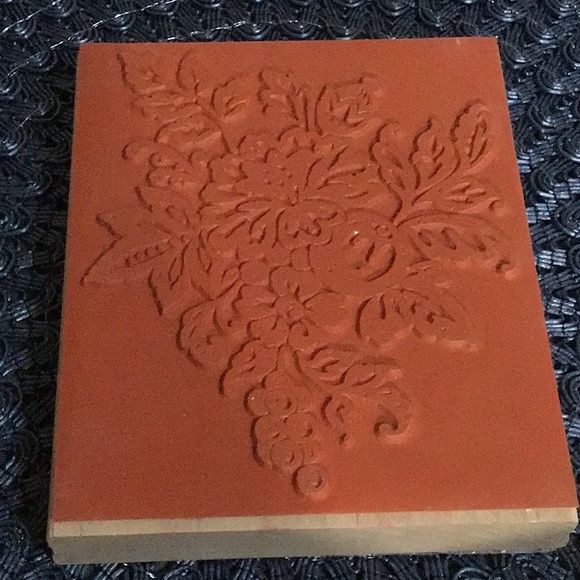 X-Large 6”x5” Stampin’ Up! Damask Floral Bouquet Background Stamp - Picture 2 of 2